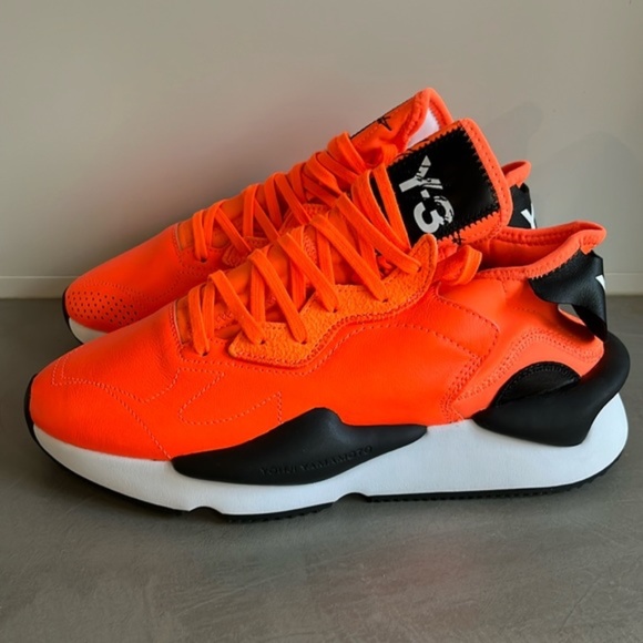 Y-3 Kaiwa Solar Orange Black Sneakers - Picture 2 of 12